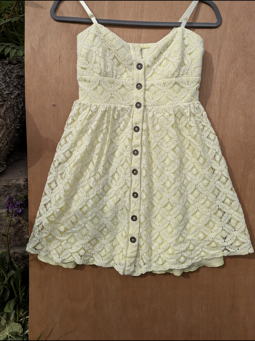 Yellow Lace Mini Dress Summer Romantic Coquettecore Festival Western Rodeo - Picture 5 of 15